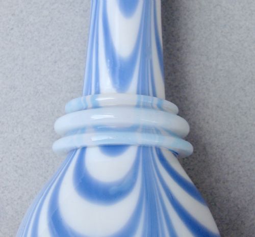 RARE AND FABULOUS VICTORIAN NAILSEA GLASS AND OLD SHEFFIELD PLATE WINE CARAFE CIRCA 1840 - ADDITIONAL PHOTO 3