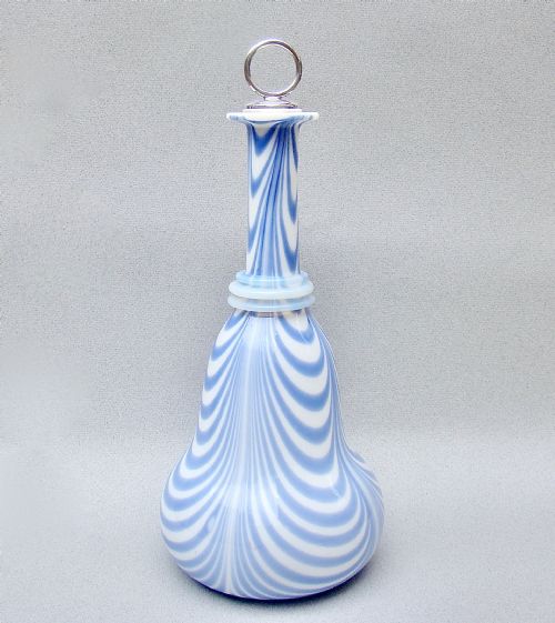 RARE AND FABULOUS VICTORIAN NAILSEA GLASS AND OLD SHEFFIELD PLATE WINE CARAFE CIRCA 1840 - ADDITIONAL PHOTO 5