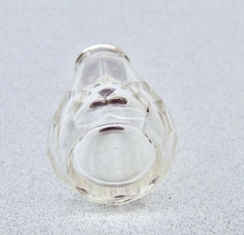 ART DECO SILVER AND ENAMELLED GLASS SCENT BOTTLE BY HENRY PERKINS LONDON 1935 - ADDITIONAL PHOTO 5