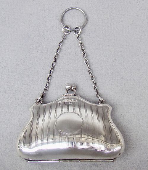 DELIGHTFUL GEORGE V SILVER COCKTAIL PURSE BY THE BOOTS COMPANY BIRMINGHAM 1918