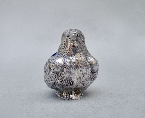 EDWARDIAN SILVER FLEDGLING PIN CUSHION BY SAMPSON MORDAN CHESTER 1904 - ADDITIONAL PHOTO 4