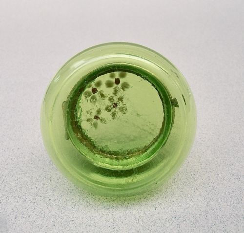 DELIGHTFUL 19TH CENTURY ENAMELLED GREEN GLASS TRINKET BOX CIRCA 1890 - ADDITIONAL PHOTO 5