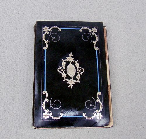 19th c french silver inlaid tortoiseshell aide memoire circa 1880 - CATEGORY: ANTIQUE SILVER - DATED 19TH CENTURY