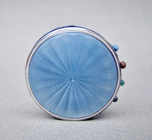 rare george v silver and guilloche enamel pin cushion circa 1910 - CATEGORY: ANTIQUE SILVER - DATED 1910