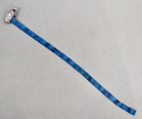 fig 2. RARE EDWARDIAN SILVER ACORN SHAPED TAPE MEASURE BY A & J ZIMMERMAN, BIRMINGHAM 1903