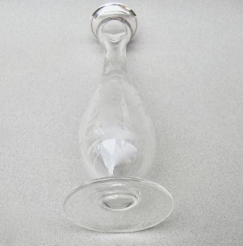 EDWARDIAN SILVER MOUNTED ETCHED GLASS SPECIMEN VASE CIRCA 1900 - ADDITIONAL PHOTO 3