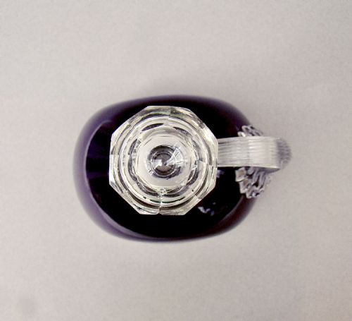 VICTORIAN SILVER MOUNTED AMETHYST GLASS DECANTER BY HENRY MATTHEWS BIRMINGHAM C 1875 - ADDITIONAL PHOTO 4