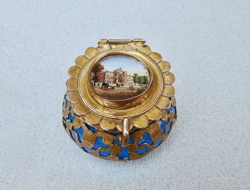 19th C. Palais Royal Grand Tour French Opaline Glass Trinket Box, Circa 1860

