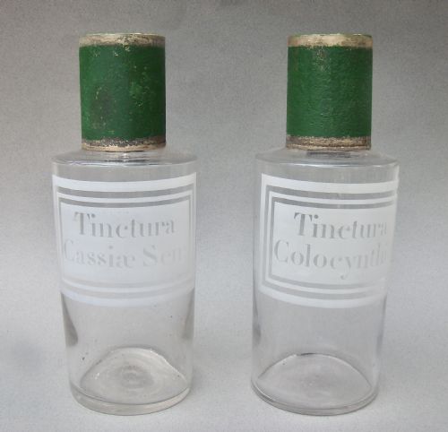 Unusual Pair of 19th Century French Etched Glass Apothecary Jars, Circa 1890