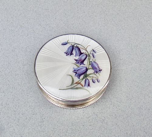 Silver and Guilloche Enamel "Botanical" Trinket Box by Saunders & Shepherd, Birmingham 1911
