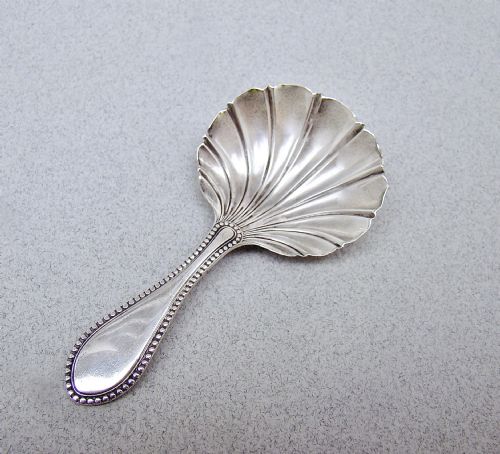 Good Victorian Silver Caddy Spoon by Martin Hall & Co, Sheffield 1861