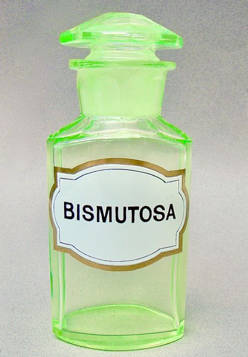 Rare Small Victorian Uranium Glass Apothecary Jar, Circa 1890
