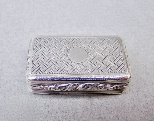 Exquisite Georgian Silver Pill Box by Joseph Taylor, Birmingham 1826