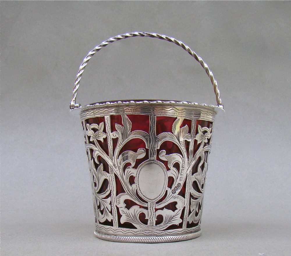 EDWARDIAN SILVER SWEETMEAT BASKET,  BY BLOW & CO, BIRMINGHAM 1905