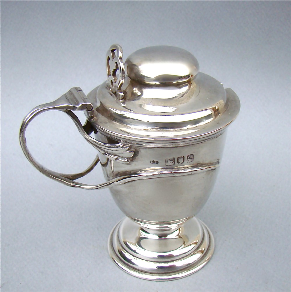 ARTS & CRAFT SILVER MUSTARD BY CHARLES EDWARD,  LONDON 1902