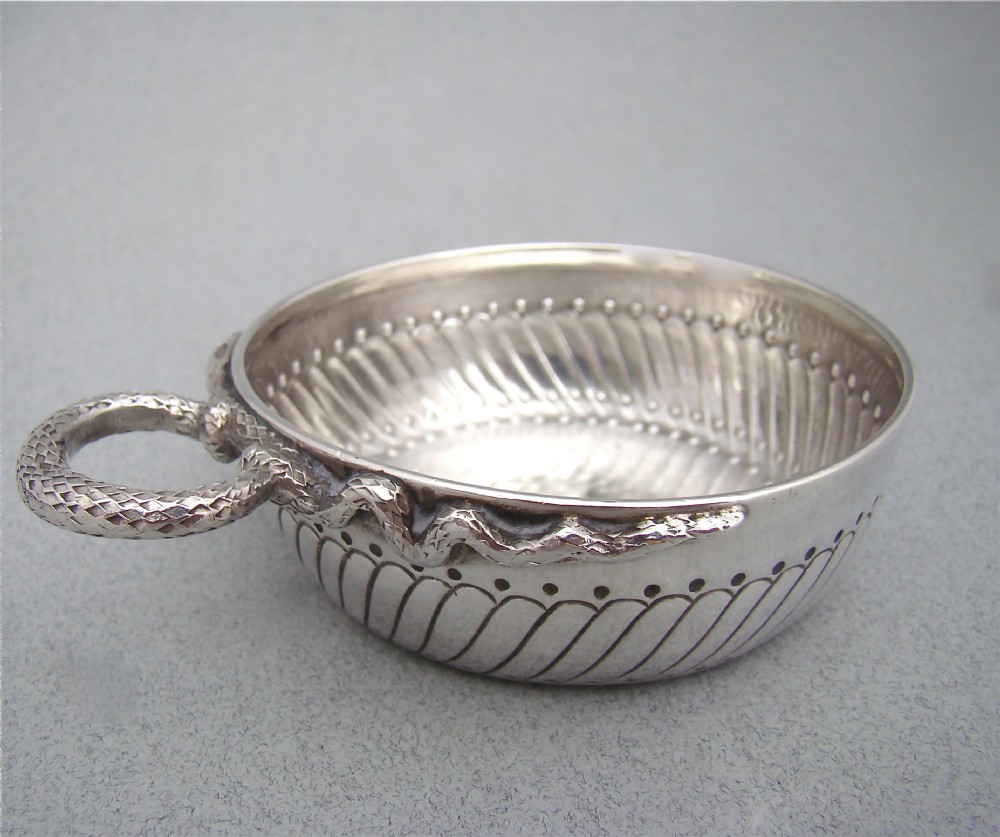 18TH C. FRENCH PROVINCIAL LOUIS XV SILVER WINE TASTER OR TASTE VIN,  CIRCA 1770