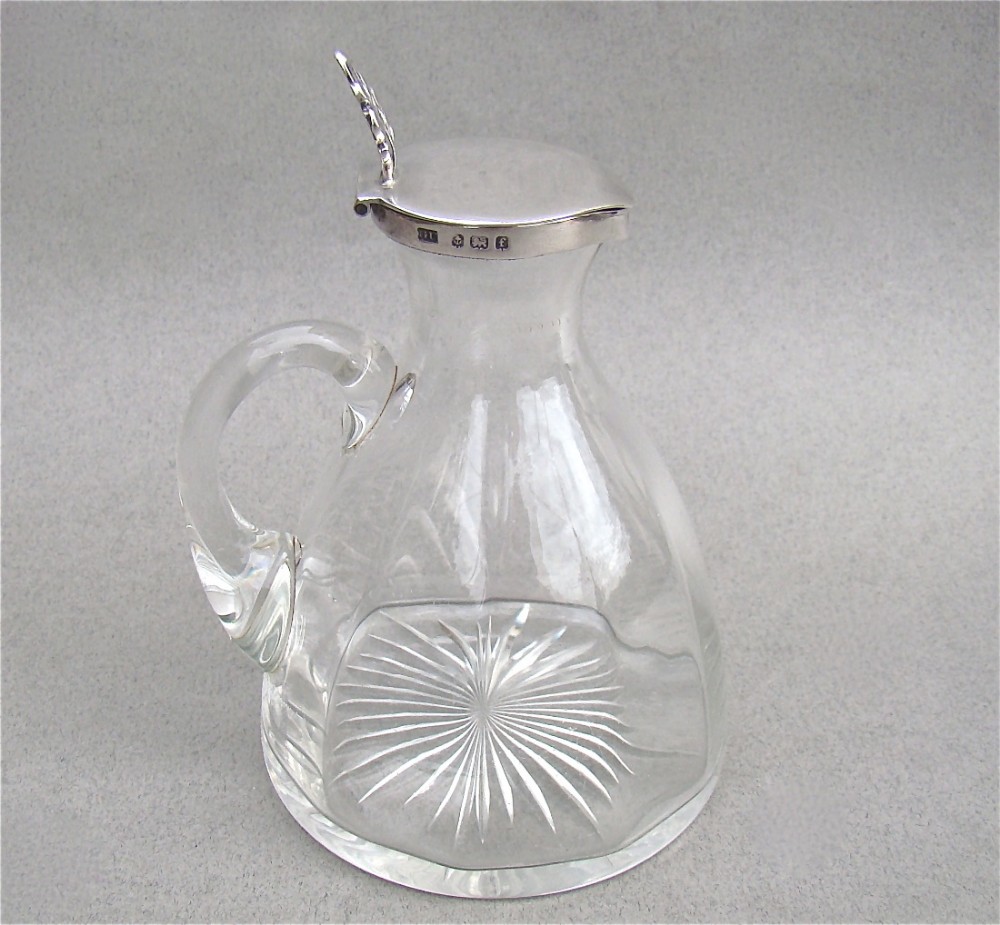 SILVER MOUNTED WHISKY TOT BY GEORGE  UNITE, BIRMINGHAM 1905