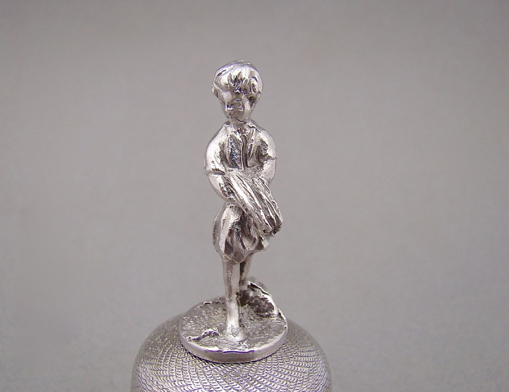 GEORGE V SOLID SILVER TABLE BELL, CHESTER 1923 View IV