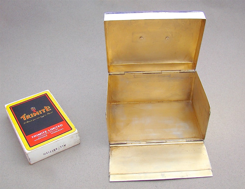 EDWARDIAN SOLID SILVER BRIDGE BOX BY STOKES & IRELAND, CHESTER 1902 View IV