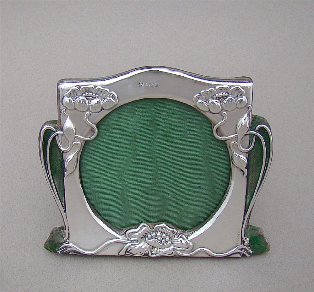ART NOUVEAU SOLID SILVER PHOTO FRAME BY COLEN HEWER CHESHIRE, CHESTER 1902