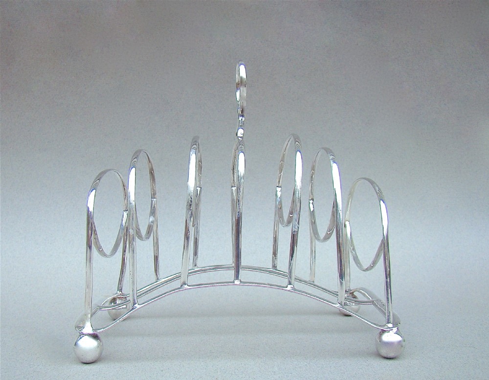 GEORGIAN SILVER TOAST RACK, SHEFFIELD 1811 View III