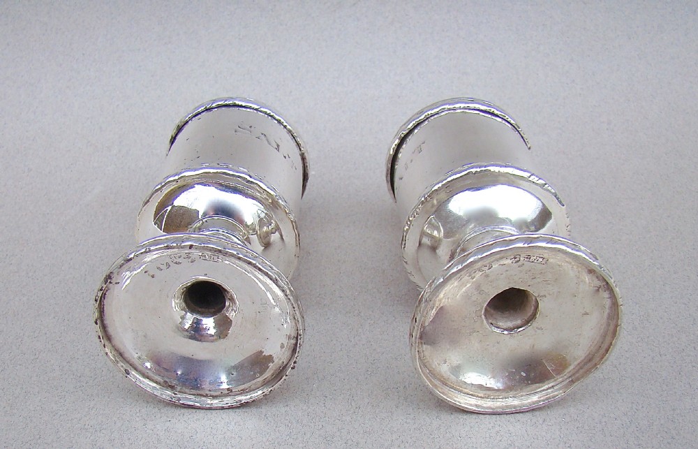PAIR OF EARLY 19TH CENTURY INDIAN COLONIAL SALT CASTERS, CIRCA 1810 View III