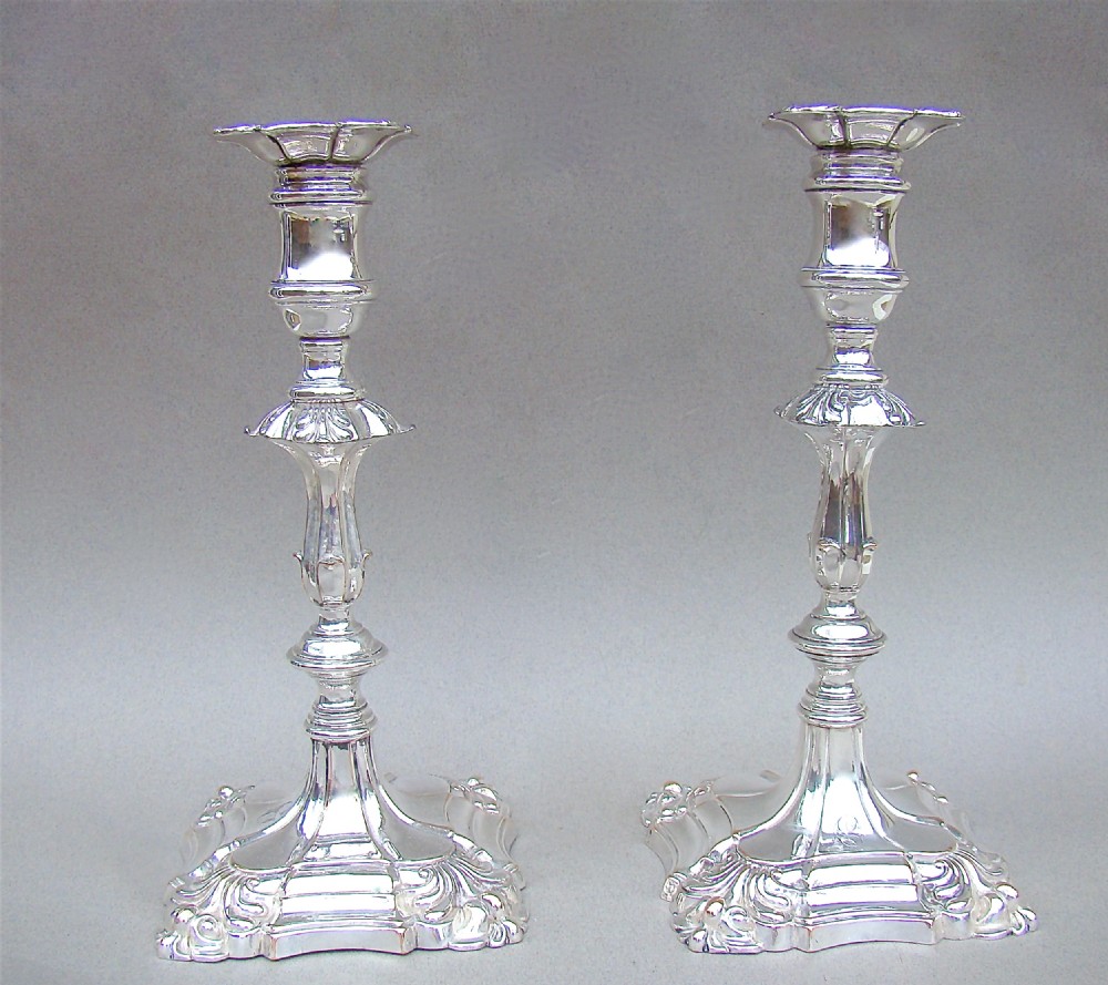 PAIR OF GEORGIAN OLD SHEFFIELD PLATE CANDLESTICKS, CIRCA 1820 View III