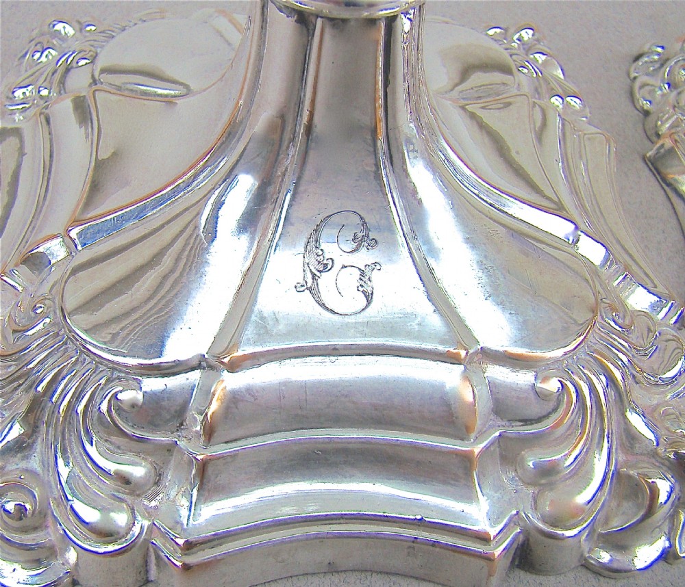 PAIR OF GEORGIAN OLD SHEFFIELD PLATE CANDLESTICKS, CIRCA 1820 View VIII