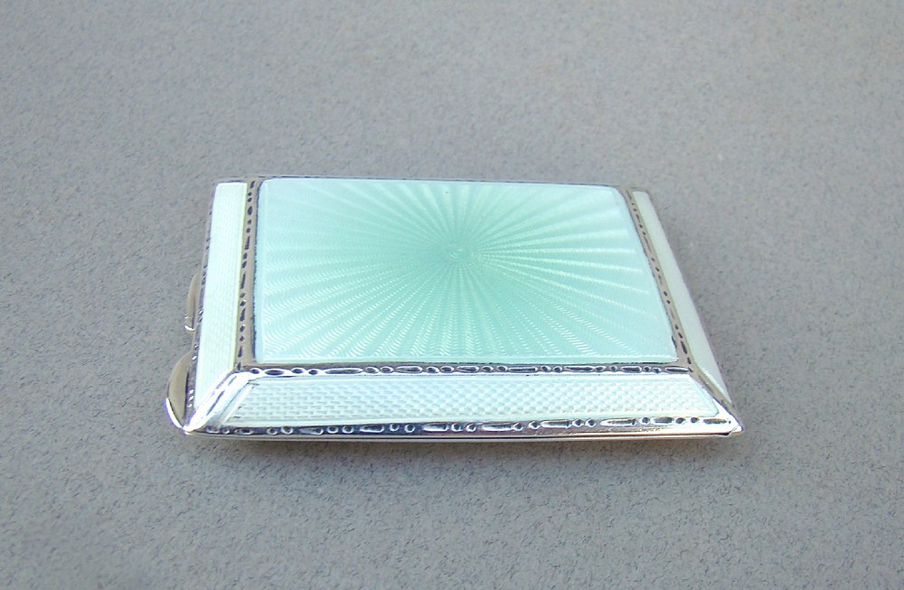 GEORGE VI SILVER & GUILLOCHE ENAMEL MATCH BOX CASE BY WALKER & HALL, CHESTER 1939 View IV
