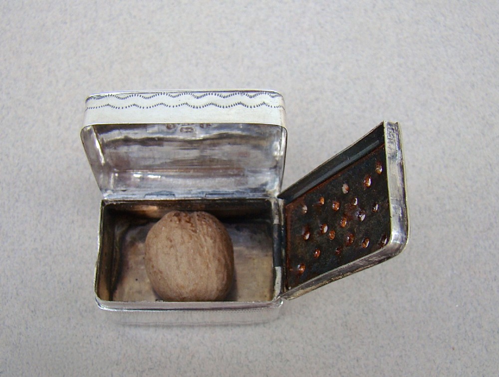GEORGIAN SILVER NUTMEG GRATER BY THOMAS WILLMORE, BIRMINGHAM 1806
 View VII