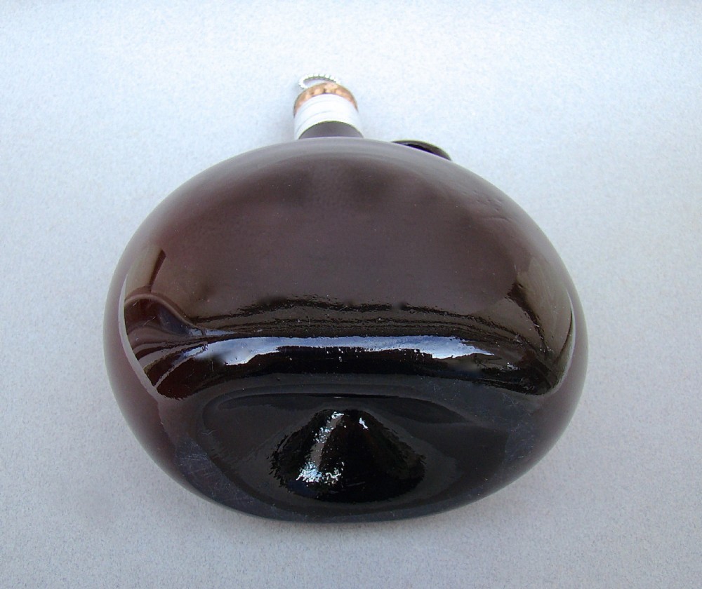 MID 19TH CENTURY OLD SHEFFIELD PLATE & AMBER  GLASS FLAGON, CIRCA 1860 View VI