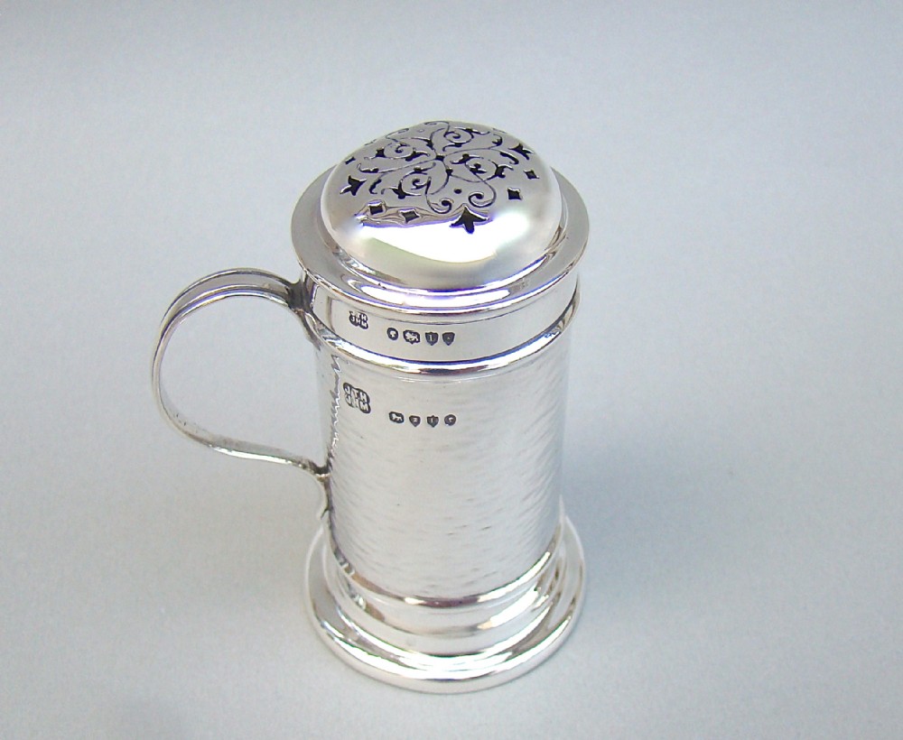 ARTS & CRAFT SILVER KITCHEN PEPPER BY HUKIN & HEATH, LONDON 1886