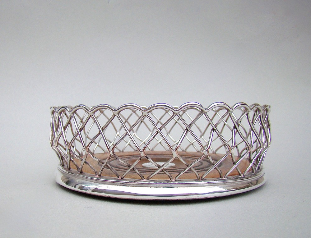 GEORGIAN OLD SHEFFIELD PLATE WIREWORK WINE COASTER, CIRCA 1795
 View IV