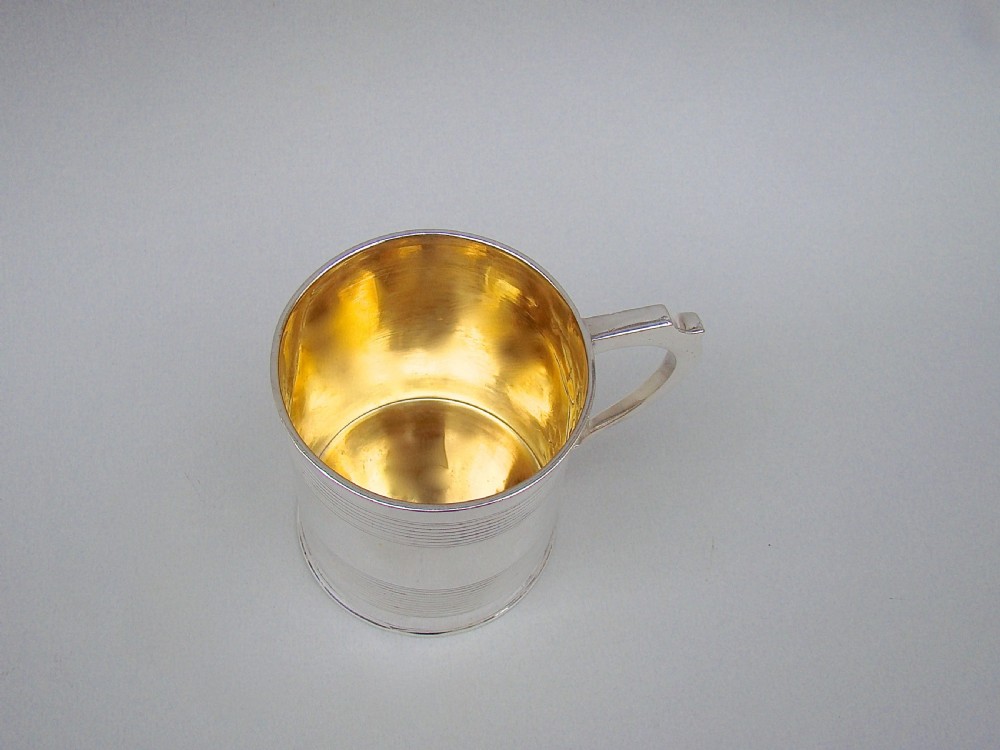 EARLY VICTORIAN SILVER CHRISTENING MUG BY PEARCE & BURROWS, LONDON 1846
 View II