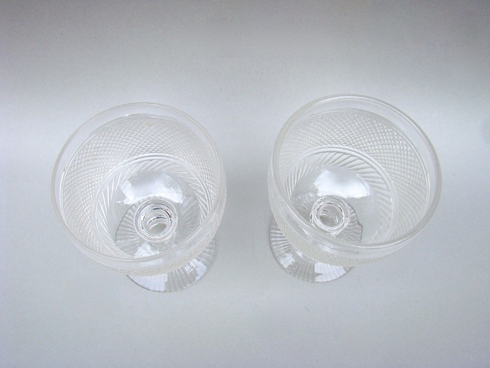 GOOD PAIR OF MID 19TH CENTURY CUT GLASS RUMMERS, CIRCA 1850 View IV