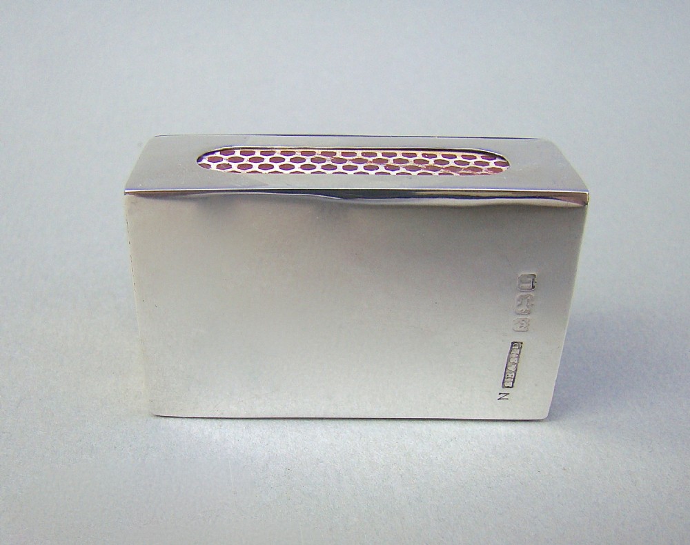 ART DECO SILVER & PIQUE TORTOISESHELL MATCH BOX COVER BY S. BLANCKENSEE & SONS, BIRMINGHAM 1936 View III
