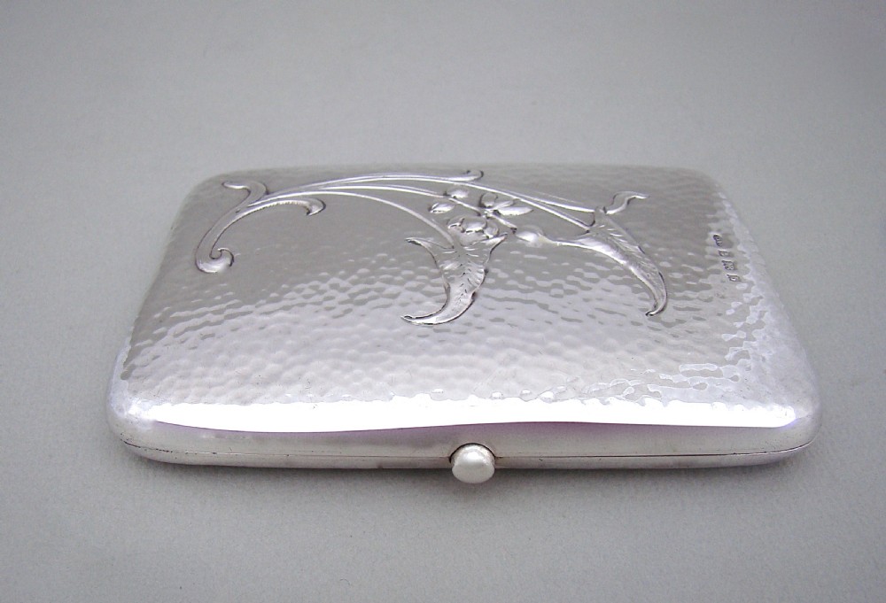 RARE SILVER ARTS & CRAFT MOVEMENT CARD CASE & AIDE MEMOIRE BY DEAKIN & FRANCIS, BIRMINGHAM 1901 View VI