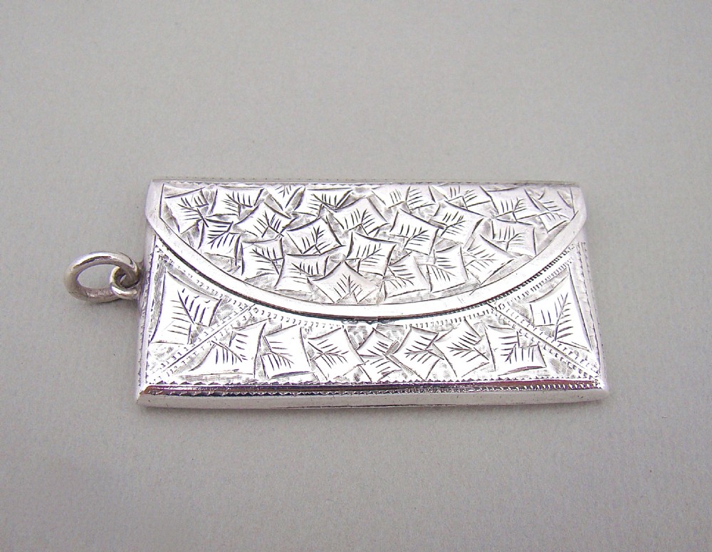 EDWARDIAN SILVER DOUBLE STAMP CASE BY ALBERT ERNEST JENKINS, CHESTER 1909