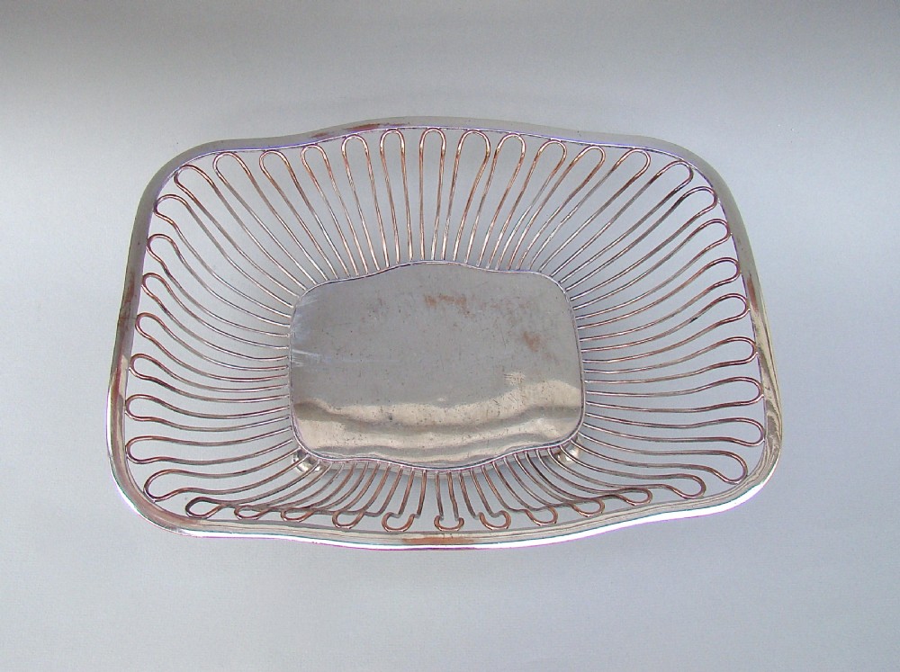GEORGIAN OLD SHEFFIELD PLATE WIREWORK BREAD BASKET, CIRCA 1800 View IV