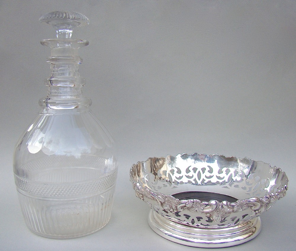 VICTORIAN SILVER PLATED PIERCED WINE COASTER, CIRCA 1890 View VI
