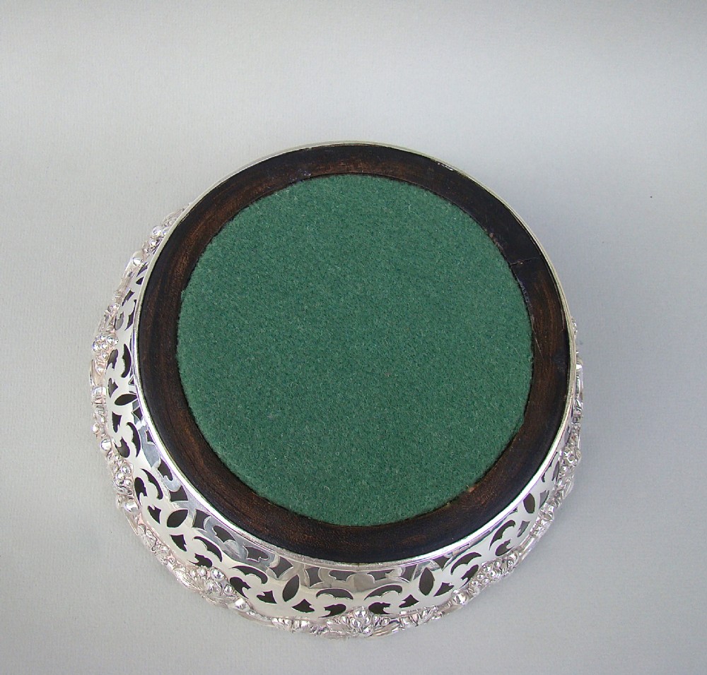 VICTORIAN SILVER PLATED PIERCED WINE COASTER, CIRCA 1890 View VII