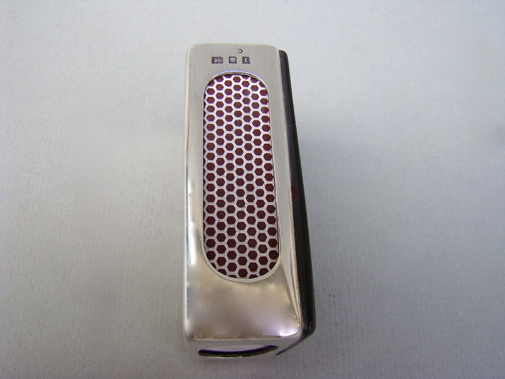 ART DECO SILVER & PIQUE TORTOISESHELL MATCH BOX COVER, LONDON 1926 View V