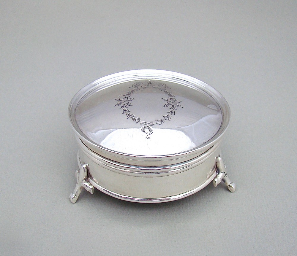 GEORGE V SILVER JEWELLERY BOX BY THE NORTHERN GOLDSMITHS COMPANY, BIRMINGHAM 1923

