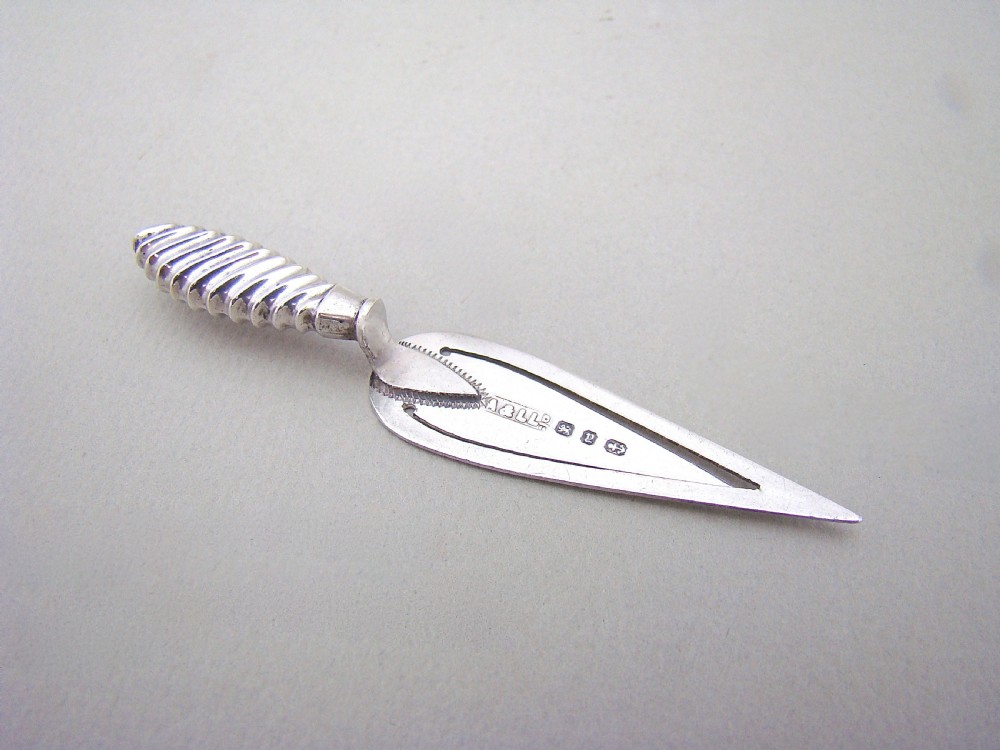 VICTORIAN SILVER  BOOKMARK BY ADIE & LOVEKIN , BIRMINGHAM 1898 View II