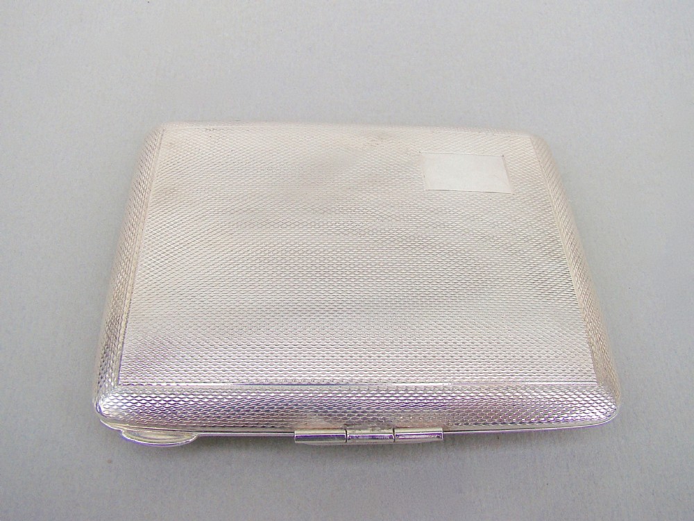 ELEGANT ART DECO SILVER AND MALACHITE CIGARETTE CASE BY P.H. VOGEL & CO , BIRMINGHAM 1934 View IV