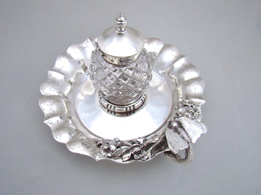  WILLIAM IV SILVER INKSTAND BY WILLIAM EATON, LONDON 1837 View IV