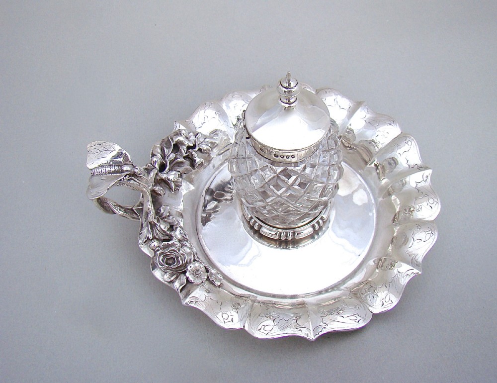  WILLIAM IV SILVER INKSTAND BY WILLIAM EATON, LONDON 1837 View IX