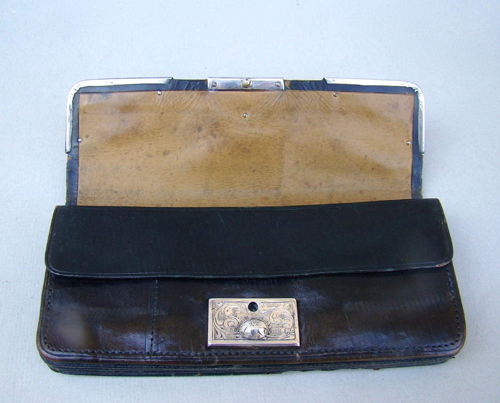 VICTORIAN SILVER & LEATHER PURSE BY FREDERICK WICH, BIRMINGHAM 1898
 View III