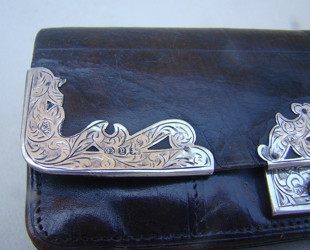 VICTORIAN SILVER & LEATHER PURSE BY FREDERICK WICH, BIRMINGHAM 1898
 View V