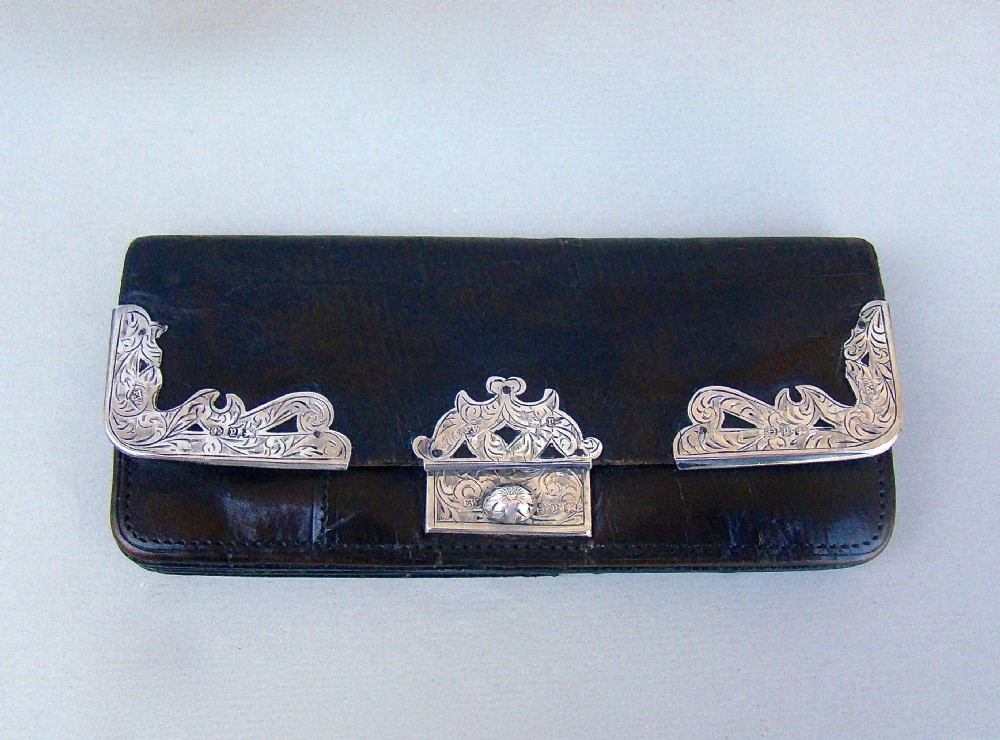 VICTORIAN SILVER & LEATHER PURSE BY FREDERICK WICH, BIRMINGHAM 1898
 View II